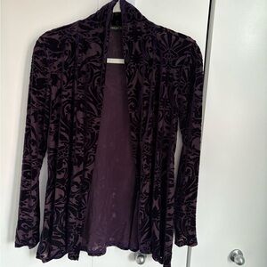 Purple Velvet Women's Cardigan